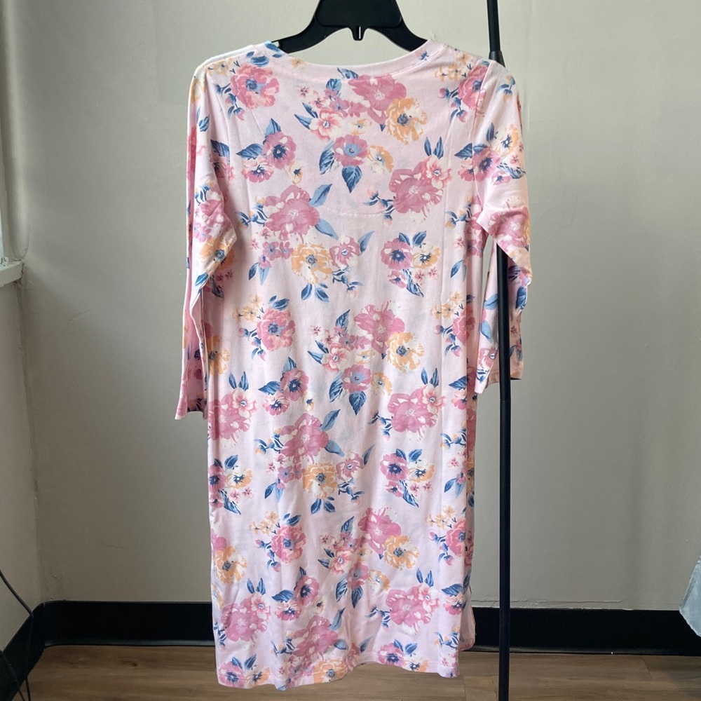 Celestial Dreams floral print nightgown pajama with crochet like detail size S - Picture 15 of 17